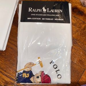NWT Polo Ralph Lauren polo bear pillowcase vintage